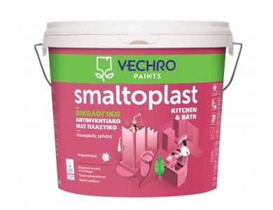 Vechro Smaltoplast Kitchen & Bath Λευκό 0,750Lt  Πλαστικό Οικολογικό χρώμα Αντιμυκητιακό Ματ