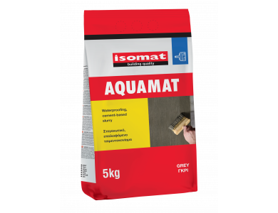 Isomat Aquamat Γκρι 5Kg Επαλειφόμενο Στεγανωτικό Τσιμεντοκονίαμα Υπογείων και Δεξαμενών