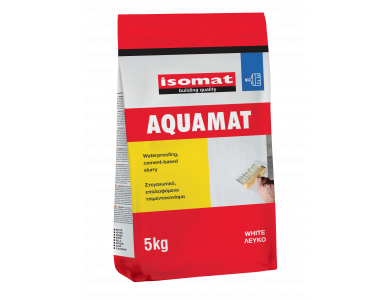 Isomat Aquamat Λευκό 5Kg Επαλειφόμενο Στεγανωτικό Τσιμεντοκονίαμα Υπογείων και Δεξαμενών