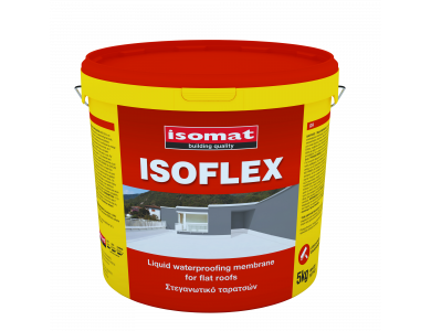 Isomat Isoflex Λευκό 5Kg Ελαστομερές Επαλειφόμενο Στεγανωτικό Ταρατσών και Κεραμοσκεπών