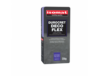 Isomat Durocret - Deco Flex Ανοιχτό Γκρι 25Kg Εύκαμπτη Ινοπλισμένη Ρητινούχα Πατητή Τσιμεντοκονία για Δάπεδα, Τοίχους και Χτιστά Έπιπλα