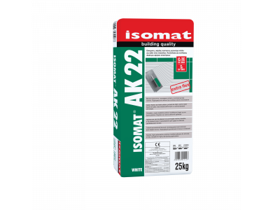 Isomat AK- 22 Λευκή 25Kg Υψηλής ποιότητας Εύκαμπτη Ρητινούχα Τσιμεντοειδής Κόλλα Πλακιδίων 