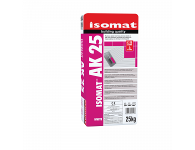 Isomat AK- 25 Λευκή 25Kg  Εξαιρετικά Εύκαμπτη Τσιμεντοειδής Κόλλα Πλακιδίων 