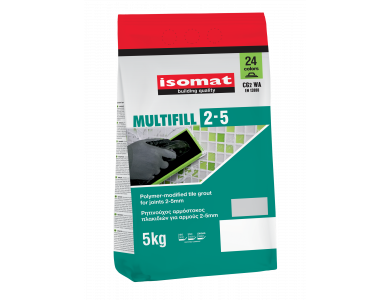Isomat Multifill 2-5 (30) Γκρι Τσιμέντου 5Kg Έγχρωμος, Τσιμεντοειδής Αρμόστοκος Πλακιδίων