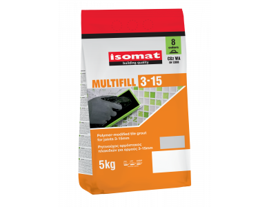 Isomat Multifill 3-15 (03) Γκρι 5Kg Έγχρωμος, Τσιμεντοειδής Αρμόστοκος Πλακιδίων