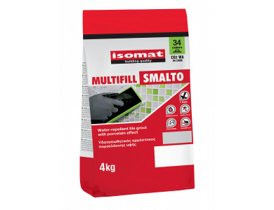 Isomat Multifill Smalto 1-8 (01)Λευκό 4Kg Έγχρωμος, Ρητινούχος, Υδατοαπωθητικός Αρμόστοκος, Πορσελάνινης Υφής 