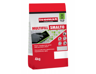 Isomat Multifill Smalto 1-8 (29) Γκρι Ασημί 4Kg Έγχρωμος, Ρητινούχος, Υδατοαπωθητικός Αρμόστοκος, Πορσελάνινης Υφής 