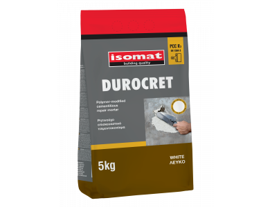 Isomat Durocret Λευκό 5Kg Ρητινούχο Επισκευαστικό Τσιμεντοκονίαμα