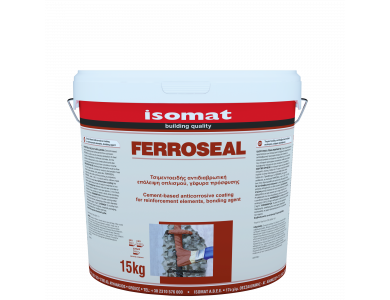 Isomat Ferroseal Καφεκόκκινο 15Kg Ρητινούχο Τσιμεντοκονίαμα για Αντιδιαβρωτική Επάλειψη Οπλισμού - Γέφυρα Πρόσφυσης    