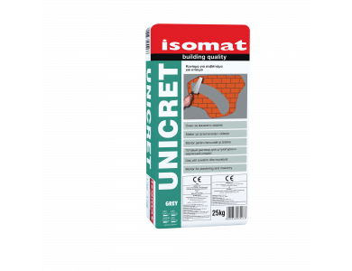Isomat Unicret Γκρι 25Kg Επισκευαστικό Κονίαμα για Σοβάτισμα και Χτίσιμο