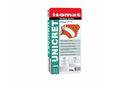Isomat Unicret Λευκό 25Kg Επισκευαστικό Κονίαμα για Σοβάτισμα και Χτίσιμο