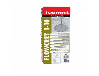 Isomat Flowcret 1-10 Γκρι 25Kg Ρητινούχο Αυτοεπιπεδούμενο Τσιμεντοκονίαμα Εξομάλυνσης Δαπέδων