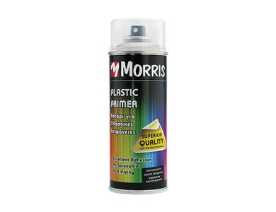 Morris Plastic Primer ΔιάφανοΣπρέι Αστάρι για Πλαστικά 0,40Lt 
