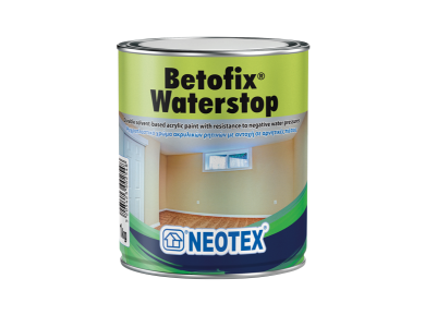 Neotex Betofix Waterstop 1Kg Λευκή Βαφή Ακρυλικών Ρητινών με Αντοχή σε Αρνητικές Πιέσεις