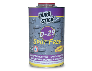 Durostick D-29 Spot Free Διάφανο 1Lt Αδιαβροχοποιητικό Ελαιοαπωθητικό Πλακιδίων και Γρανιτών