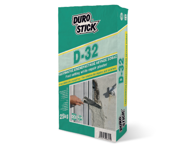 Durostick D- 32 Λευκός 25Kg Ταχύπηκτος Επισκευαστικός Σοβάς 