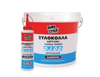 Durostick D- 100 Διάφανη 4Kg Ακρυλική Ξυλόκολλα Ταχείας Πήξεως Κρυσταλλιζέ Αδιάβροχη