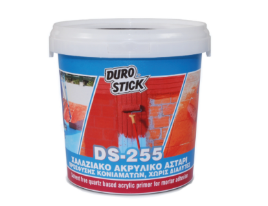 Durostick DS- 255 Κεραμιδί 1Kg Χαλαζιακό Ακρυλικό Αστάρι Πρόσφυσης Κονιαμάτων Χωρίς Διαλύτες