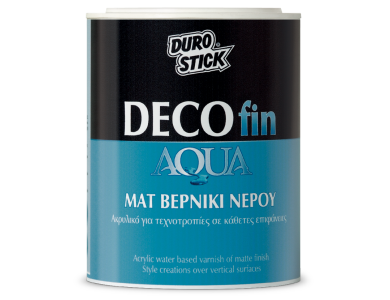 Durostick Decofin Aqua Διάφανο 0,75Lt Ακρυλικό Βερνίκι Τεχνοτροπιών Νερού Ματ