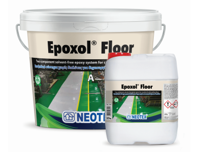 Neotex Epoxol Floor Γκρι (RAL7040) 13,5Kg (Α+Β) Εποξειδικό Αυτοεπιπεδούμενο Σύστημα Πολλαπλών Χρήσεων Χωρίς Διαλύτες 