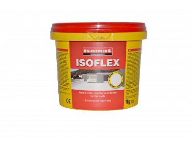 Isomat Isoflex Λευκό 1Kg Ελαστομερές Επαλειφόμενο Στεγανωτικό Ταρατσών και Κεραμοσκεπών