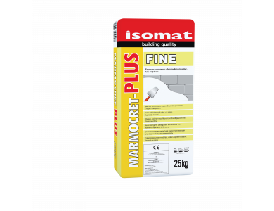 Isomat Marmocret Plus Fine Λευκός 25Kg Ρητινούχος Υδατοαπωθητικός Τσιμεντοειδής Σοβάς για Λεια Επιφάνεια