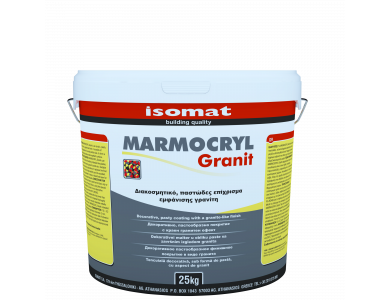Isomat Marmocryl Granit G130 Έχρωμο 25Kg Ακρυλικό Υδαταπωθητικό Διακοσμητικό Επίχρισμα εμφάνισης Γρανίτη