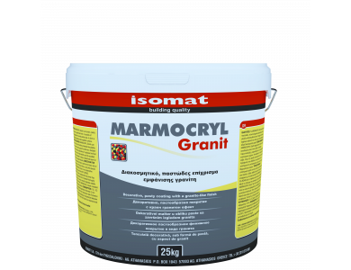 Isomat Marmocryl Granit G380 Έχρωμο 25Kg Ακρυλικό Υδαταπωθητικό Διακοσμητικό  Επίχρισμα εμφάνισης Γρανίτη