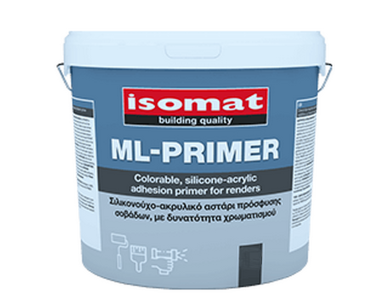 Isomat ML- Primer Λευκό 5Kg Σιλικονούχο Ακρυλικό Αστάρι Νερού Πρόσφυσης Σοβάδων