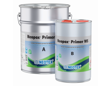 Neotex Neopox Primer WS Διάφανο 10Kg (A+B) Eποξειδικό Αστάρι Δύο Συστατικών Χωρίς Διαλύτες για Υγρές Επιφάνειες