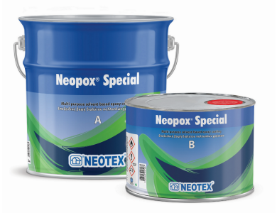Neotex Neopox Special Μαύρο (RAL9005) 5Kg (Α+Β) Εποξειδική Βαφή Διαλύτου Δύο Συστατικών για Εφαρμογές Δαπέδων