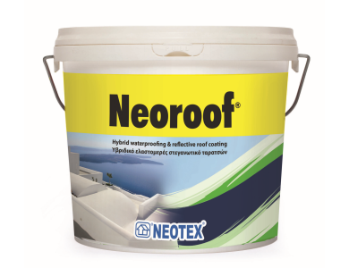 Neotex Neoroof Λευκό 1Kg Υβριδικό Ελαστομερές Στεγανωτικό Ταρατσών Υψηλής Ανακλαστικότητας