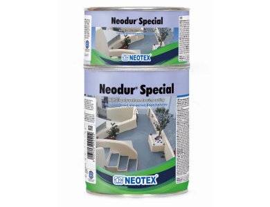 Neotex Neodur Special Γκρι (RAL7040) 10Kg (A+B) Πολυουρεθανική Αλειφατική Βαφή με Διαλύτες για Εξωτερικά Δάπεδα και Χώρους