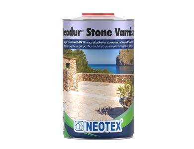 Neotex Neodur Stone Varnish Διάφανο 4Lt Ακρυλικό Βερνίκι Διαλύτου για Σταμπωτά και Πέτρες