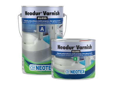 Neotex Neodur Varnish Διάφανο 5Kg (Α+Β) Πολυουρεθανικό Βερνίκι Δύο Συστατικών Με Φίλτρα UV