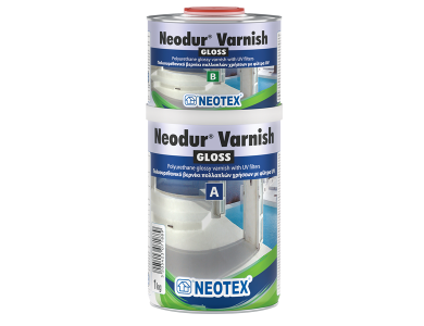 Neotex Neodur Varnish Διάφανο 1Kg (A+B) Πολυουρεθανικό Βερνίκι Δύο Συστατικών Με Φίλτρα UV