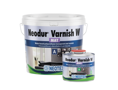 Neotex Neodur Varnish W Mat Διάφανο 3Kg (Α+Β) Πολυουρεθανικό Υδατοδιαλυτό Βερνίκι Δύο Συστατικών Ματ