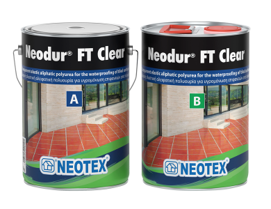 Neotex Neodur FT Clear Διάφανο 8Kg (Α+Β) Ταχυστέγνωτο Ελαστικό Βερνίκι Αλειφατικής Πολυουρίας