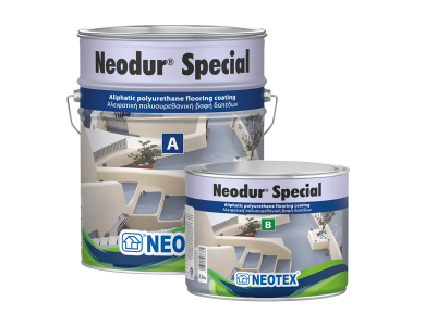 Neotex Neodur Special Γκρι (RAL7040) 10Kg (A+B) Πολυουρεθανική Αλειφατική Βαφή με Διαλύτες για Εξωτερικά Δάπεδα και Χώρους