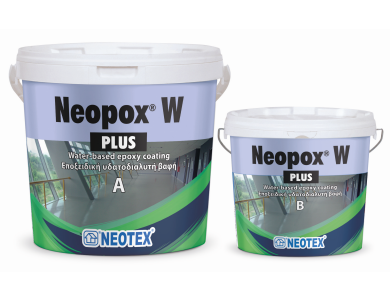  Neotex Neopox W Plus Λευκό (RAL9010) 1,25Kg (Α+Β) Εποξειδική Υδατοδιαλυτή Βαφή Δύο Συστατικών Σατινέ