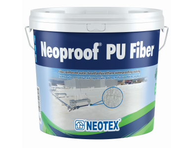 Neotex Neoproof PU Fiber Λευκό 13Kg Ινοπλισμένο Στεγανωτικό Ταρατσών βάσης Πολυουρεθάνης Νερού