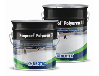 Neotex Neoproof Polyurea C1 Λευκή 20Kg (13A:7B) Επαλειφόμενη Πολυουρία Μίας Στρώσης Δύο Συστατικών 