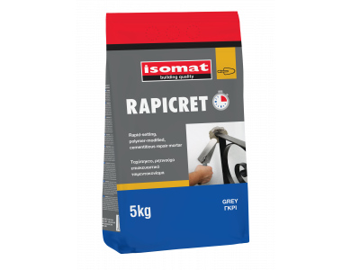 Isomat Rapicret Γκρι 5Kg Ρητινούχο Ινοπλισμένο Επισκευαστικό Τσιμεντοκονίαμα