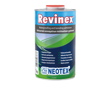 Neotex Revinex 1Kg Συμπολυμερές Γαλάκτωμα Βελτίωσης Κονιαμάτων και Επαλειπτικών Υλικών