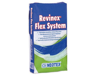 Neotex Revinex Flex Γκρι 25Kg Τσιμεντοειδές Στεγανωτικό Σύστημα Πολλαπλών Χρήσεων
