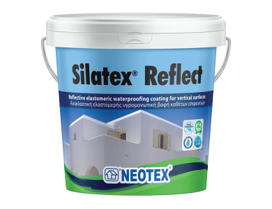 Neotex Silatex Reflect Λευκό 10Lt Ανακλαστική Ελαστομερής Υγρο-Θερμομονωτική βαφή Κατακορύφων Επιφανειών