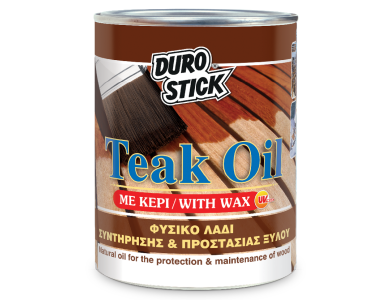Durostick Teak Oil Ημιδιάφανο 0,75Lt Φυσικό Λάδι Συντήρησης - Προστασίας Ξύλου με Κερί