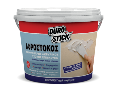 Durostick Αφρόστοκος Λευκός 0,25Lt Ελαφροβαρής Επισκευαστικός Ακρυλικός Στόκος  