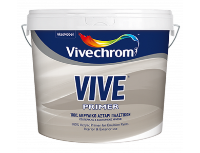Vivechrom Vive Primer Ημιδιάφανο 3Lt 100% Ακρυλικό Αστάρι Πλαστικού
