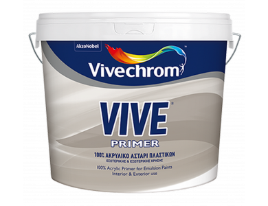 Vivechrom Vive Primer Ημιδιάφανο 10Lt 100% Ακρυλικό Αστάρι Πλαστικού